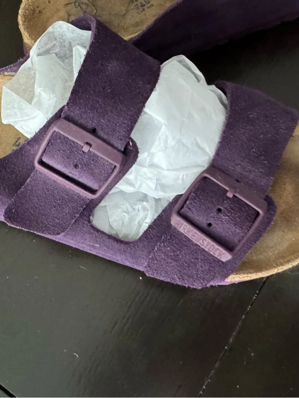 Birkenstock Purple Suede Two-Buckle Arizona 41 (10) - Picture 12 of 15